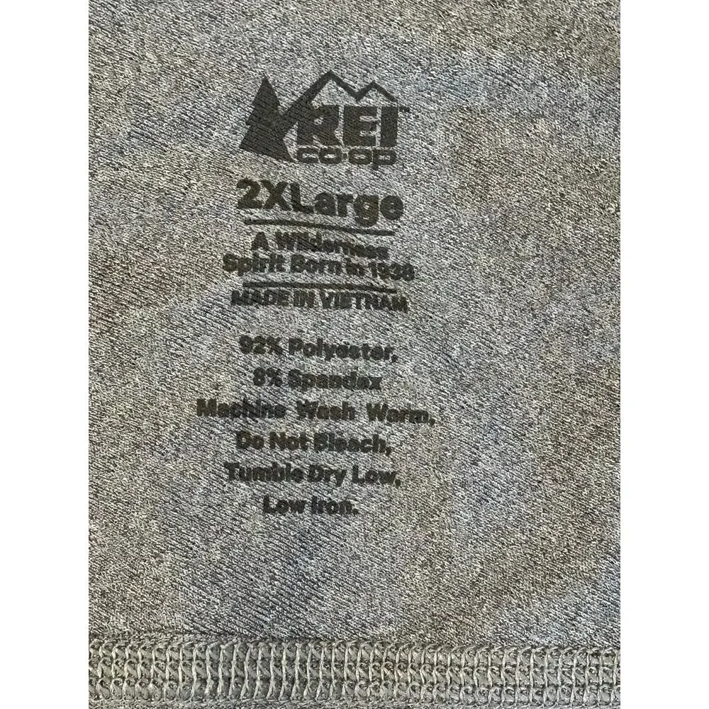 REI Co-op Midweight Base Layer Tights Leggings Women's 2XL Charcoal Heather Gray